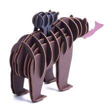 Customized DIY 3D Paper Craft Model Cardboard Animals Bear Puzzle Funny Toys & Kids Gift thumbnail-3