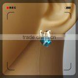 Alloy Jewelry Copper Brass Plating Goldsingle Stone Earring Designs thumbnail-1