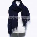 Wholesale New Tassel Wool Acrylic Pearl Fashion Ladies Shawls and Scarves Pashmina thumbnail-3