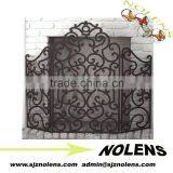 Scroll Design Fire Screen Stained Gold