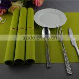 Table Decoration PVC Gold Placemat Solid Color Pure Color Bright Color Grass Green Placemat 45*30cm thumbnail-2