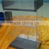 Customized 3 Tiers Countertop Acrylic Retail Cigarette Display Box/cabinet With Back Door