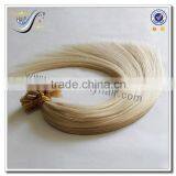 Wholesale Top Quality Pre Bonded u Tip Hair Extensions White Silky Straight 100% Russian Virgin Human Hair Supplier's Choice thumbnail-1