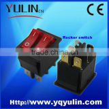 Free sample waterproof red led lighted kcd8 switch rocker