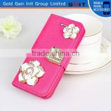 [GGIT] Stone Flower and Stand for Sony Xperia Z1 S39H PC Leather Flip Case