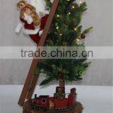 XM-A6104 40 Inch Santa Climbing Stairs With Moving Drum for Christmas Decoration