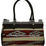 Handmade Moroccan Kilim Handbags Genuine Leather and Kilim New Style Ref444 thumbnail-1