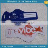 Hot Selling Pvc Materiel Die Cut Size Luggage Tag With Signature Panel