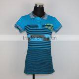 Wholesale 100% Cotton Embroidered Logo Women Custom Polo t Shirt thumbnail-2