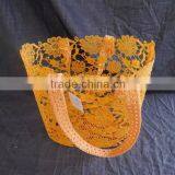 2016 Fashionable Crochet Cotton Baskets With Handles thumbnail-2