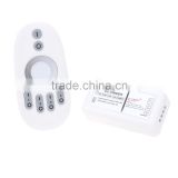 DC12-24V Wireless 2.4G 2*4A Touch Screen Remote Control + 2 Channel RF Dimmer for Single Color LED Strip Light Bulb Downlight