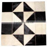 Abstract Cushion Cover In Leather CC-13 thumbnail-1