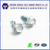 M3.5-20X13mm Wafer Hex Head Self Drilling Screws Blue Znic Plated With White Glue on Head thumbnail-1