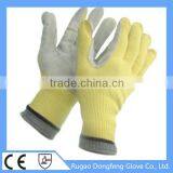 Top Seamless Knitted Aramid Cow Leather Coated Heat Resistant Work Gloves From China thumbnail-3
