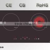 Popular Product 2 ZoneVietnam Style Best Quality Metal Cover Induction Cooker and Ceramic Infrared Heater Stove Kitchen Applia