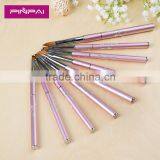 Professional 9pcs Nail Cleaning Brush Set Metal Nail Art Polish Brush Pure Color