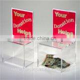 Elegant Design Wholesale Acrylic Donation Box With Lock