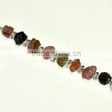 Rough Mulri Tourmaline Gemstones 925 Sterling Silver Bracelet Jewelry thumbnail-5