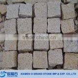 Outdoor Driveway Yellow G682 Cube Stone Flat Bulk Polished Tumbled Stones