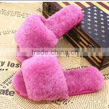 Warm Style Fur Suede Indoor Factory Germany Rex Rabbit Fur Slippers thumbnail-3