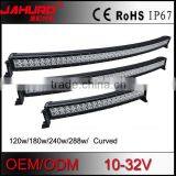 50" curve 288w aluminum housing led light bar 36w/72w/120w/180w/240w/288w high lumens led offroad light bar 50 inch for cars