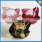 Wholesale Beautiful Coloured Lead Free Colored Glass Candle Holder Tea Light Candle Holder thumbnail-2