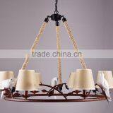 American Rural Style Beauty Lamp Glass Iron Lighting Pendant Light thumbnail-6