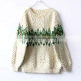 Lady's Hot Sell Hand Knitted Pullover Sweater
