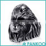 Pankoo Wholesale 2016 Animals Series of Retro Punk Tai Silver and Titanium Unisex Ring thumbnail-6