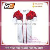 Stan Caleb Red Flowers Colorfull Printing Dri Fit Fashional Softball Jersey/uniforms Wholesale thumbnail-1