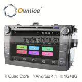 Android 4.4 up to android Ownice C180 5.1 2 Din car dvd player for Toyota Corolla 2006-2012 800*480 Support OBD