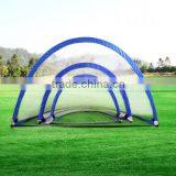3 Strands White Polyester Net, 2.5 Inches Mesh+210D Oxford Fabric Sleeve in Whole Set of Football Net