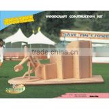 Wooden toy Discus Throw Pen-Container
