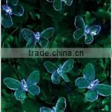 LED solar string light with butterfly decoration