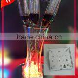 Square Shape Sliver 4 Inch Led Glass Vase Light Base China Wholesale Led Light Base for Wedding/party Decoration