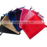 In Stock 7*9cm Black Velvet Gift Bag Drawstring Jewelry Pouches Christmas Wedding Gift Packaging