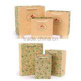 Brown kraft hotel take away food packaging paper bag