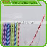7.5*230mm pp Colorful Stripes Drinking Straw With Circle thumbnail-3