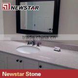 Newstar Quartz Stone One Piece Bathroom Sink and Countertop thumbnail-4
