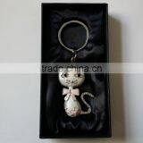 Wholesale Enamel Coated Pussycat Design Metal Alloy Key Chain thumbnail-2