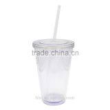 Plastic Tumbler Cup With Straw And Lid, PP Plastic Type And Plastic Material Disposable thumbnail-3