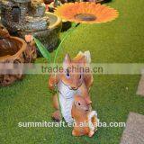 Resin Hedgehog Rabbit Squirrel Garden Antique Bird Feeder thumbnail-4