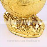 Custom Resin Shinny Golden Basketball Trophy thumbnail-2