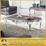 Metal Stainless Steel Tea Table White Coffee Table