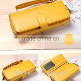 New Fashion Women Sheepskin Handbag Purse Leather Wallet Card Package Long Wallet thumbnail-6