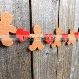 Hot Sell Felt Christmas Garland, Gingerbread Man Garlandmade in China thumbnail-1