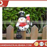 Solar Christmas Decorative Snowman -Indoor or Outdoor Decorative Garden Resin Sculpture thumbnail-2