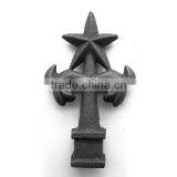 Cast Iron Decorative Star Top Finial for Ornament Fence/gates