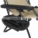 Garden Metal Canopy Folding Beige Zero Gravity Lounge Chair thumbnail-5