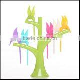 Eco-friendly Creative Cute Design Bird Shape ABS Plastic Fruit Fork Wholesale thumbnail-4